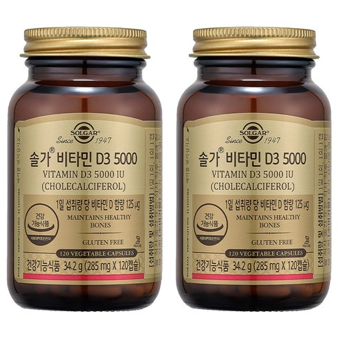 솔가 비타민D3 5000 34.2g, 120정, 2개