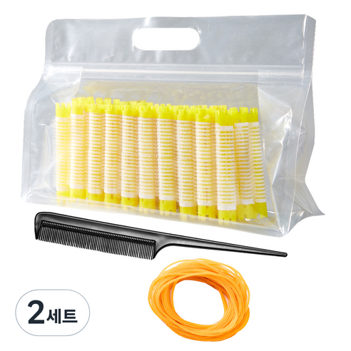 셀리본 헤어볼륨 롤스타 뿌리 볼륨펌 매직찍찍이 롯드 5호 세트, 2세트, 랜덤발송(롯드)