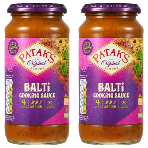 대상 파탁스 발티 쿠킹 소스, 450g, 2개