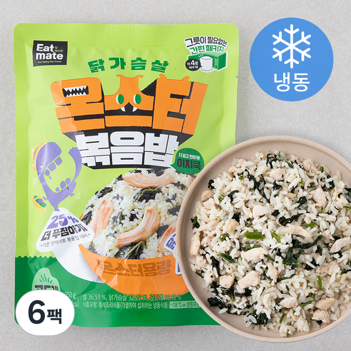 잇메이트 닭가슴살 몬스터 이지쿡 곤드레 볶음밥 (냉동), 250g, 6팩