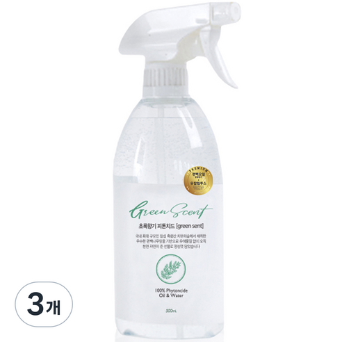 PREMIUM 초록향기 피톤치드, 500ml, 3개