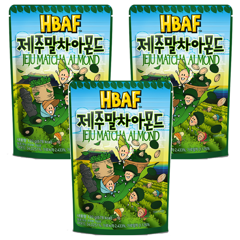 바프 제주말차 아몬드, 120g, 3개