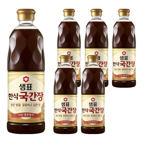 샘표 한식국간장, 860ml, 6개