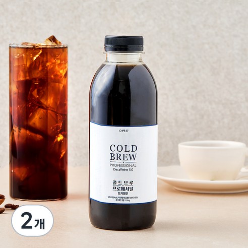 카페57 콜드브루 프로페셔널 디카페인 5.0, 500ml, 2개