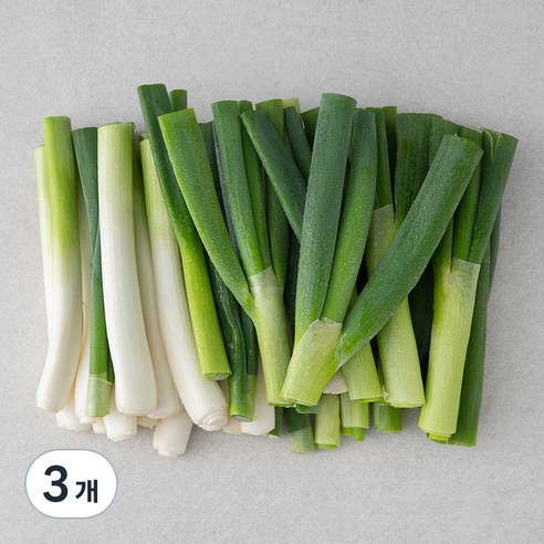국내산 절단 손질대파, 1kg, 3개