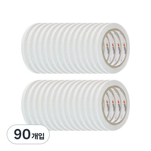 엠파이어 산업용 양면테이프 7mm x 20m, 화이트 반투명, 90개입
