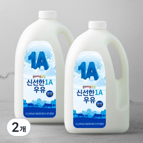 곰곰 신선한 우유, 2.3L, 2개