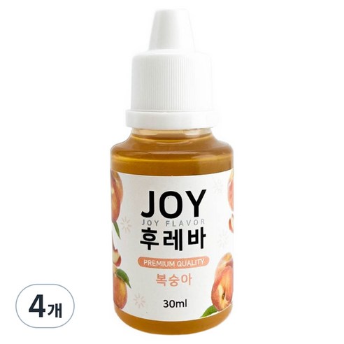 조이라이프 아로마조이 슬라임재료 조이후레바 30ml, 4개, 복숭아
