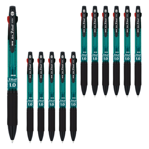 자바펜 제트3볼펜 1.0mm, 민트, 12개입