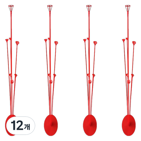 만들하비 이벤트용 풍선 스탠드 7볼 40~70cm, 레드, 12개