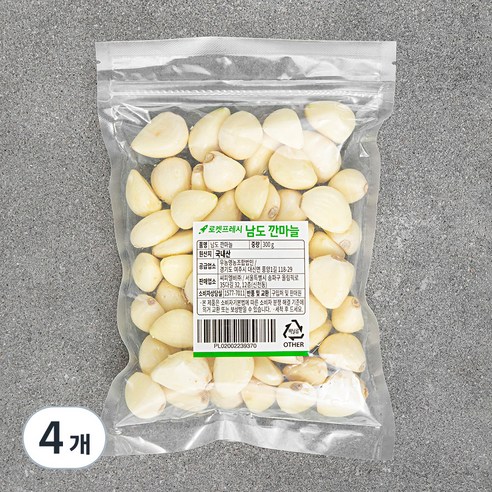남도 깐마늘, 300g, 4개