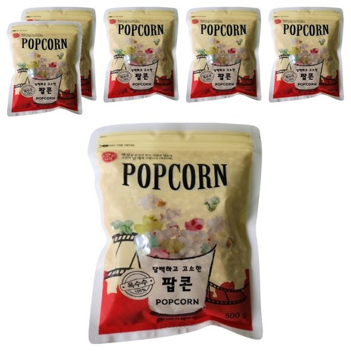 해가원 팝콘, 500g, 6개