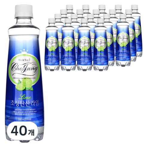 초정탄산수 라임, 500ml, 40개