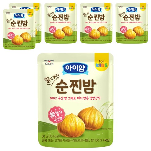 일동후디스 아이얌 알이 꽉찬 순찐밤, 6개, 밤, 50g
