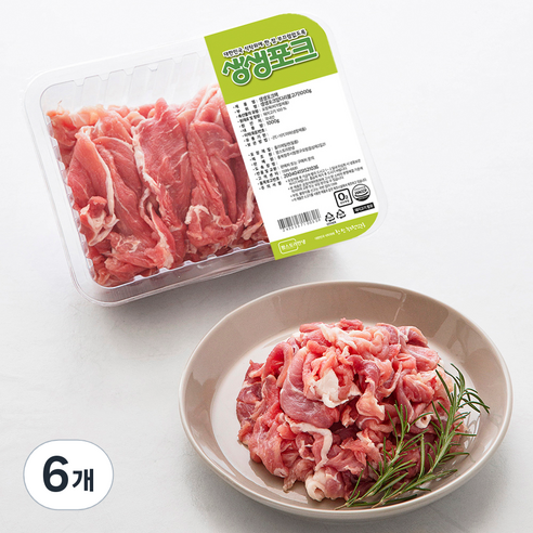 생생포크 한돈 앞다리살 불고기용 (냉장), 1000g, 6개