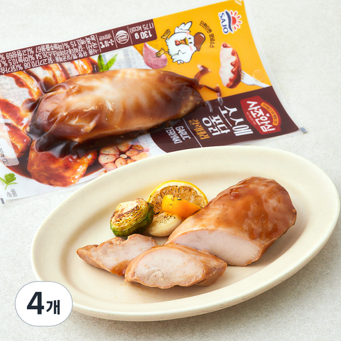 사조 안심 소스에퐁닭 갈릭데리, 130g, 4개