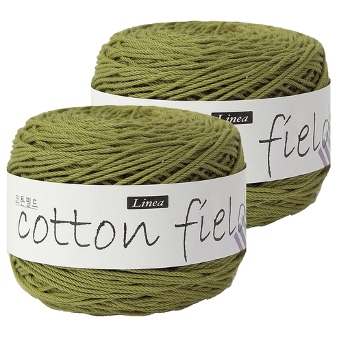 니뜨 코튼 필드 뜨개실 80g, 310 올리브, 2개