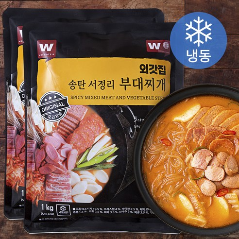 외갓집 송탄 서정리 부대찌개 (냉동), 1kg, 2개