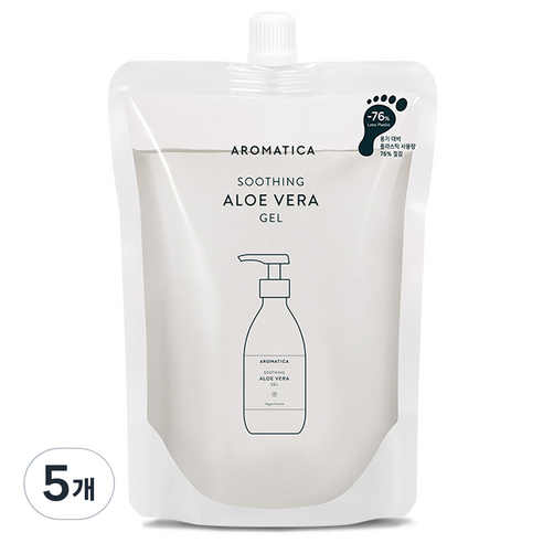아로마티카 수딩 알로에 베라 젤 리필, 500ml, 5개