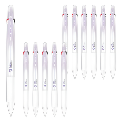 자바펜 지움3겔 지워지는 볼펜 0.5mm, 퍼플, 12개