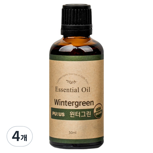 퓨어스 윈터그린 아로마오일, 50ml, 4개