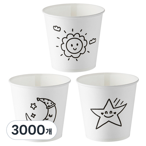 탐사 해달별 종이컵 178ml, 3000개