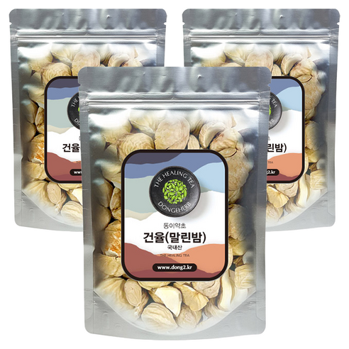 동이약초 국내산 건율 말린밤, 150g, 3개