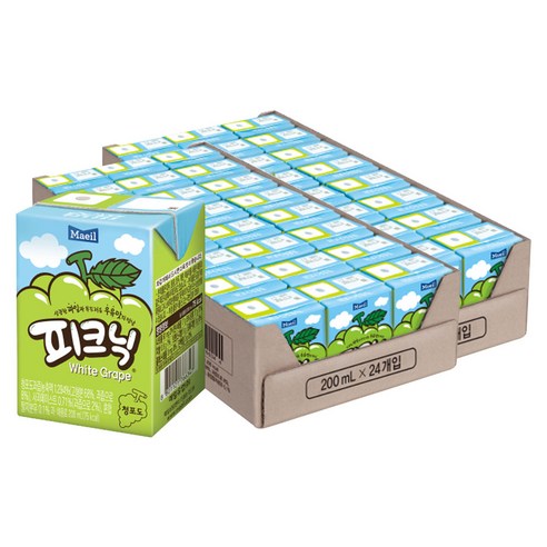 매일유업 피크닉 청포도, 200ml, 48개