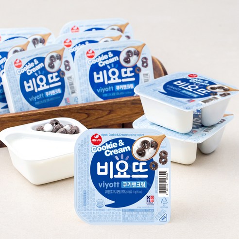 서울우유 비요뜨 쿠키앤크림, 131g, 12개