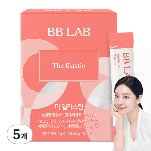 비비랩 더 엘라스틴 히알루론산, 40회분, 5개