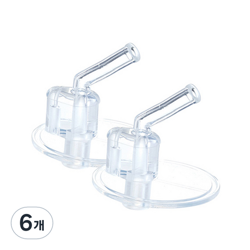 비박스 유아용 스텐 원터치 보냉 빨대컵 350ml 전용 리필 빨대, 6개
