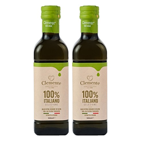 클레멘테 엑스트라 버진 올리브유, 500ml, 2개