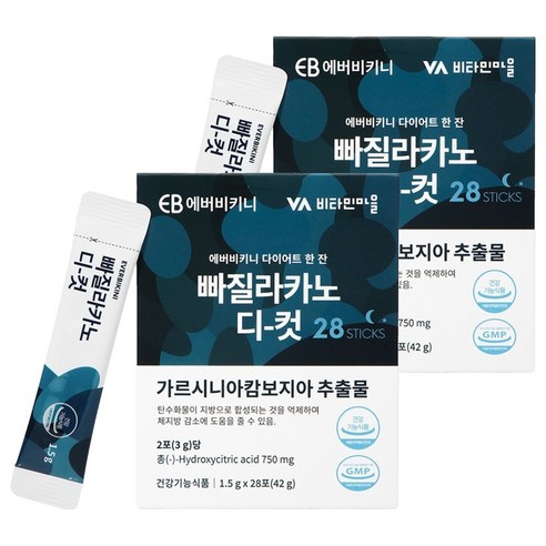 에버비키니 빠질라카노 디카페인 다이어트 커피 아메리카노맛 28p, 42g, 2개
