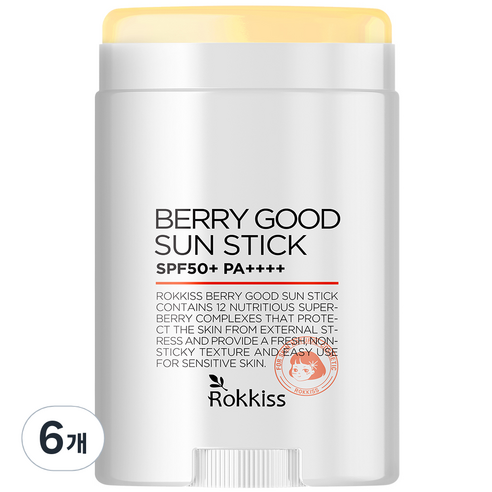 록키스 베리 굿 선스틱 SPF50+ PA++++, 15g, 6개