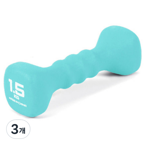 아이워너 네오프렌 사각 아령, 1.5kg, 3개