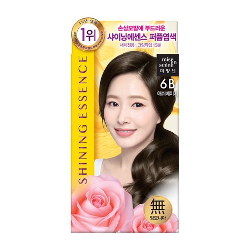 미쟝센 샤이닝 에센스 새치전용 염색제, 6B 애쉬베이지, 5개