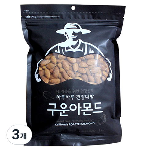 넛츠팜 구운 아몬드, 1kg, 3개