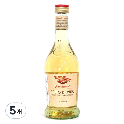 모나리 페데르조니 화이트 와인 비네가, 500ml, 5개