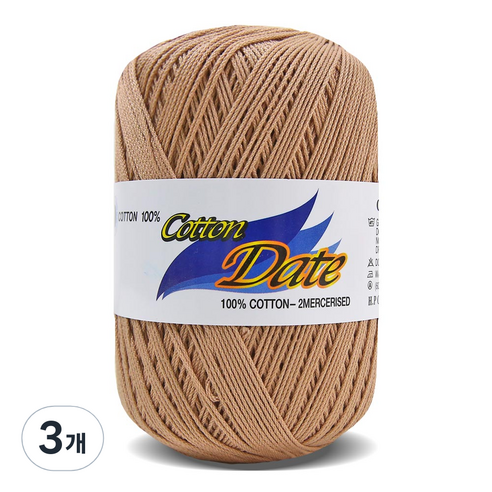 니뜨 코튼 데이트 실 75g, 935 베이지, 3개