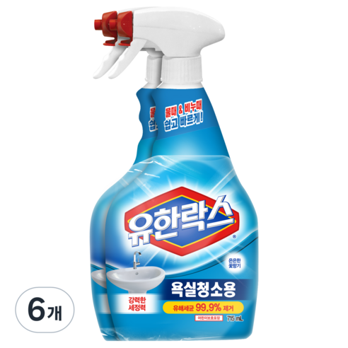 유한락스 욕실청소용 세정제, 715ml, 6개