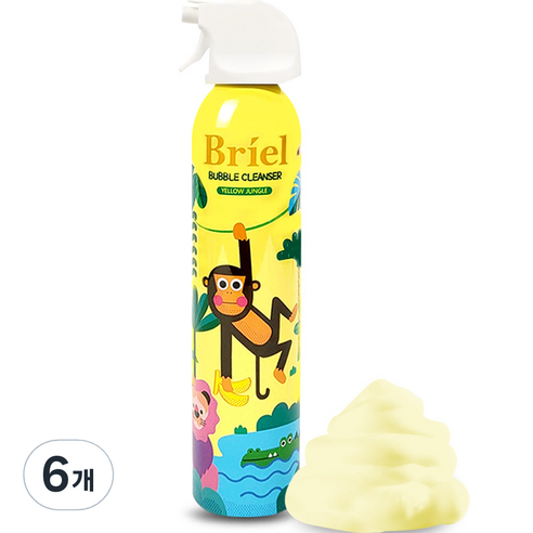 브리엘 옐로우 정글 버블 클렌저 누들타입 바나나향, 6개, 300ml