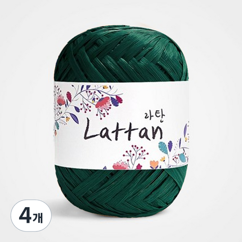 yarna 라탄 라피아 뜨개실 40g, 34번 반유광, 4개