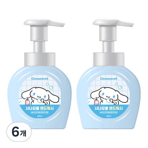 아텍스 시나모롤 핸드워시 베이비파우더, 280ml, 6개
