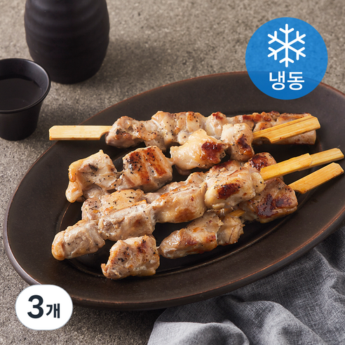비법가루솔솔 닭다리 순살꼬치 (냉동), 3개, 350g