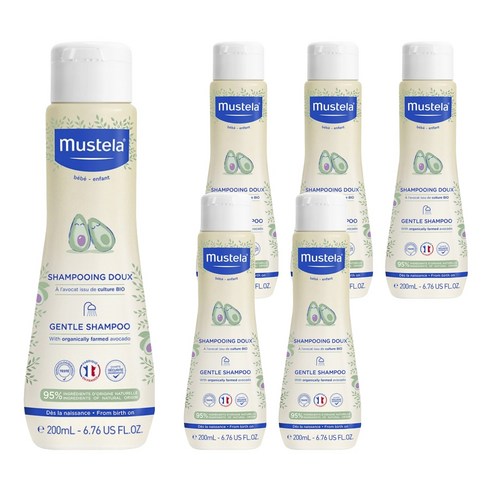 무스텔라 유아용 젠틀 샴푸, 200ml, 6개