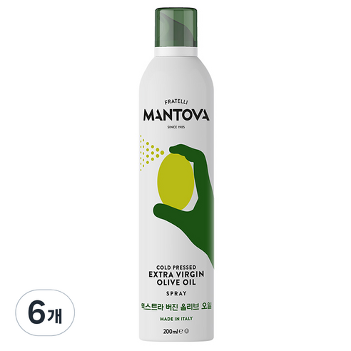 만토바 엑스트라 버진 올리브 오일 스프레이, 6개, 200ml