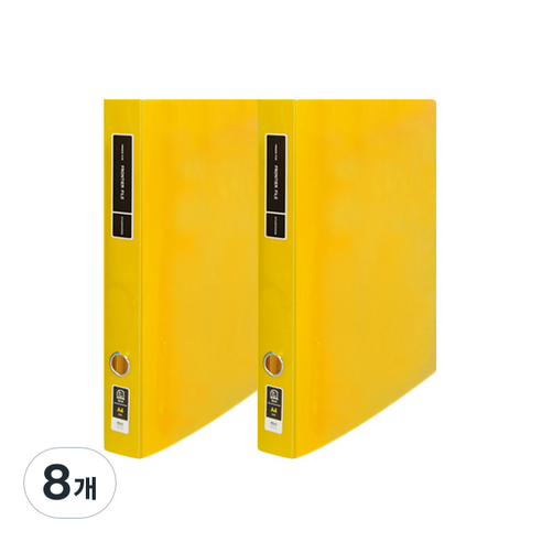 노블 투명 프론티어 프리미엄 A4 3cm D링 바인더 3공, 노랑, 8개