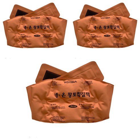 코시나 황토 냉 온 면 찜질팩 허리용, 3개