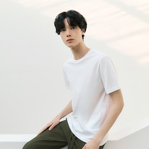베이직하우스 남녀공용 순면라운드 반팔티 오리지널팩 3p HATS0101