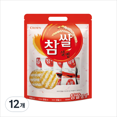 크라운 참쌀설병, 270g, 12개